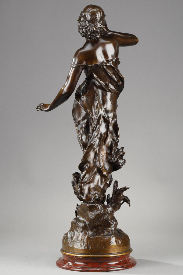 Bronze sculpture "La Renommée", signed Julien Causse 