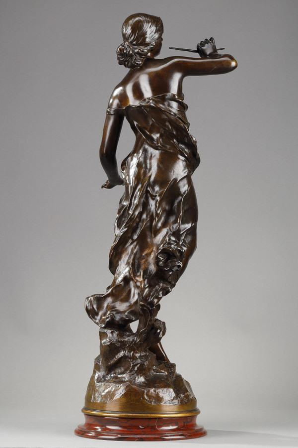 Bronze sculpture "La Renommée", signed Julien Causse 