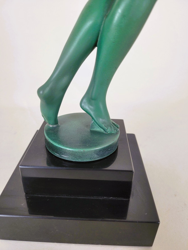 Fayral And Max Le Verrier, Illusion, Signed Sculpture, Art Deco, 20th Century