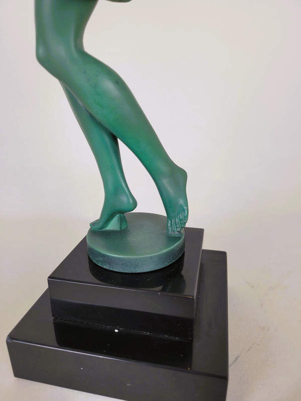 Fayral And Max Le Verrier, Illusion, Signed Sculpture, Art Deco, 20th Century