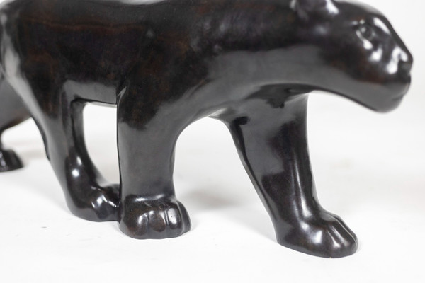 François Pompon. “Large black panther”, bronze, 2006 print.