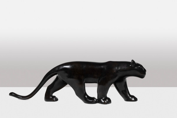 François Pompon. “Large black panther”, bronze, 2006 print.