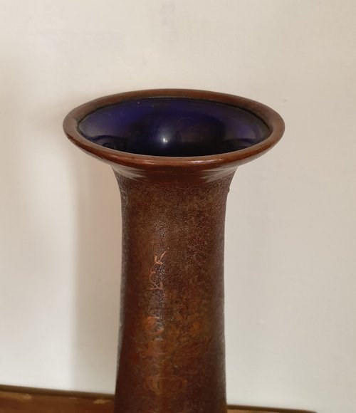 Beautiful, tall vase typical of the work produced by Val Saint Lambert under Léon Ledru