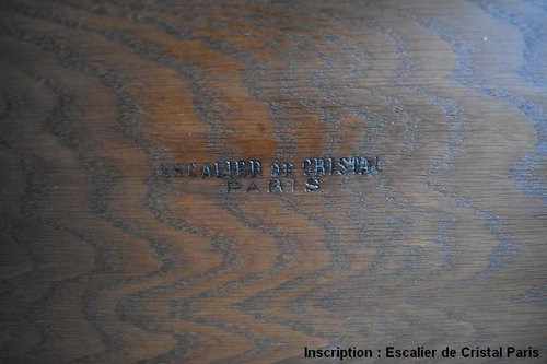 Small Powder Table in Mahogany, "Escalier de Cristal" manufacture, Louis XVI style - Late 19th century