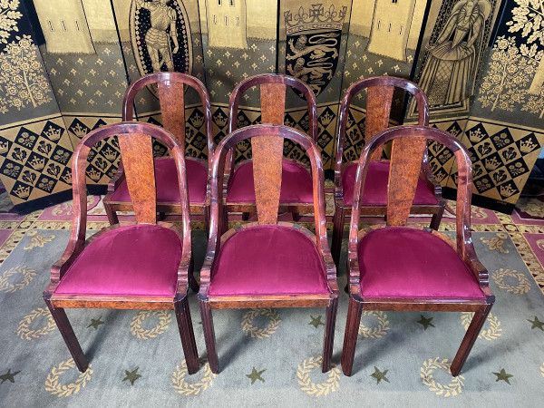 Suite Of 6 Art Deco Gondola Chairs