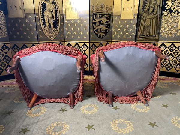 Pair De Fauteuils Crapauds Napoléon III