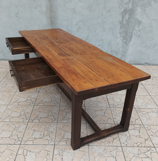 19th century oak farm table