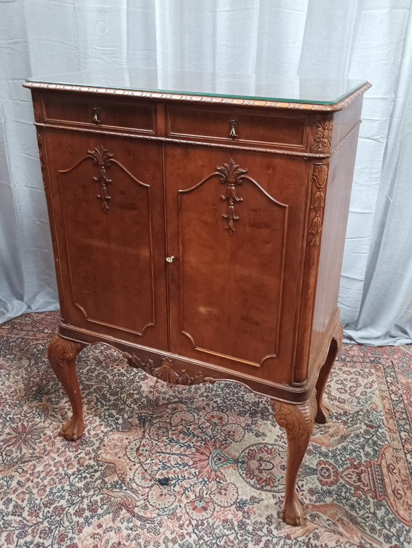 Chippendale mahogany bar cabinet Maison Jellinek Paris