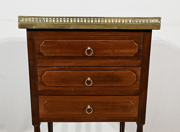 Small Chiffonnière Living Room Table in Mahogany, Louis XVI – 18th Century