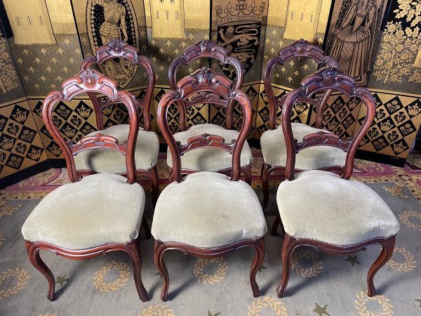 Suite Of 6 Louis Philippe Mahogany Chairs