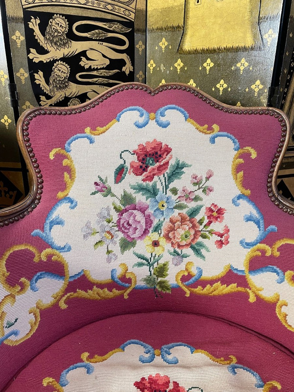 Paire De Fauteuils Bergères De Style Louis XV