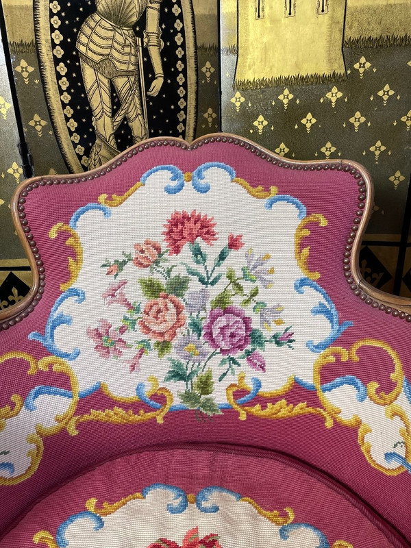 Paire De Fauteuils Bergères De Style Louis XV