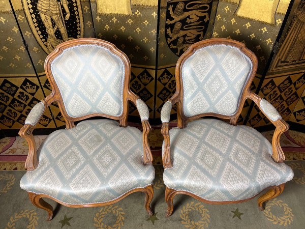 Pair Of Louis XV Style Cabriolet Armchairs