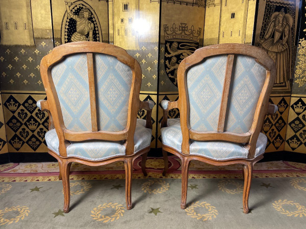 Pair Of Louis XV Style Cabriolet Armchairs