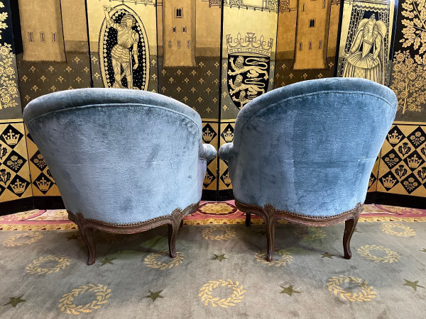 Pair Of Louis XV Period Toad Armchairs