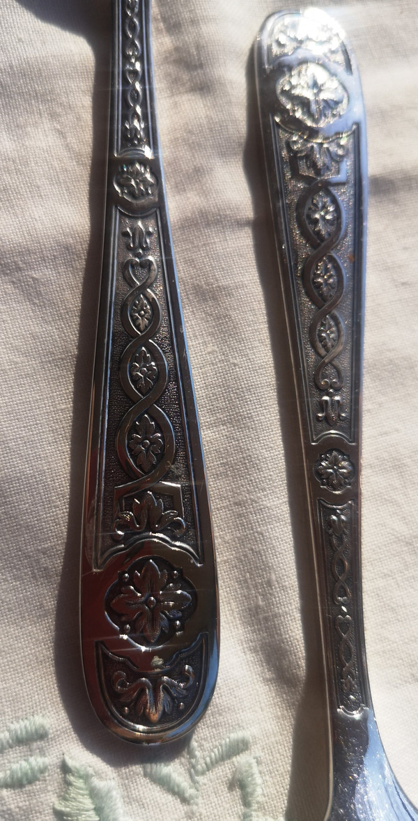 Silver-plated children's cutlery Villeroy design Christofle silverware