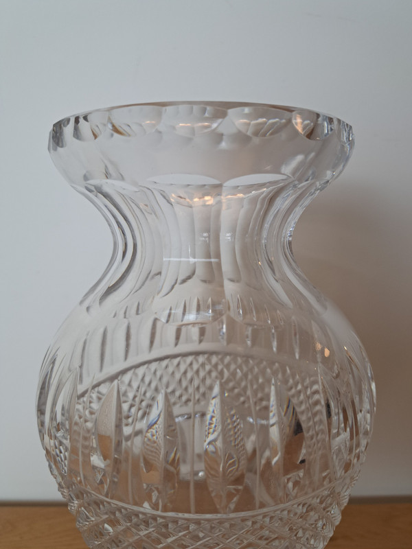 Baccarat Ou Saint Louis , Baluster Vase , Cut Crystal , Charles X , Early XX°.