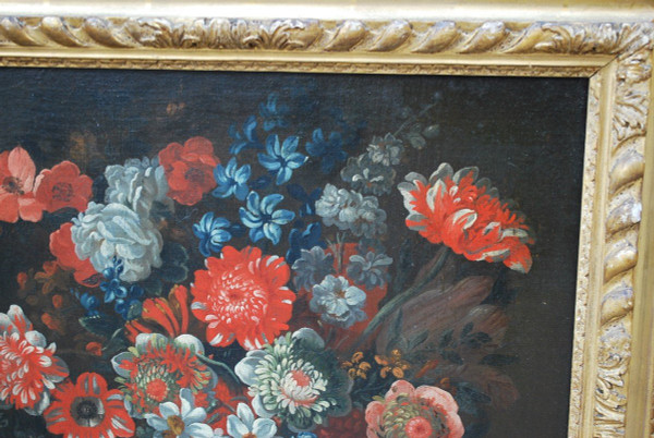 Due mazzi di fiori Natura morta Inizio XVIII secolo Jean Baptiste Dubisson