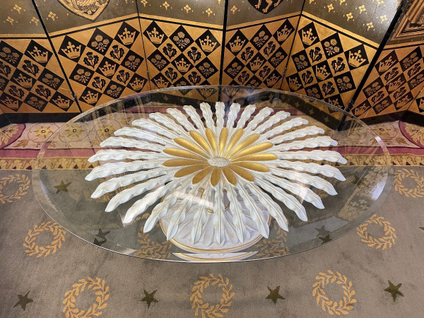 Palm Coffee Table And Glass Top