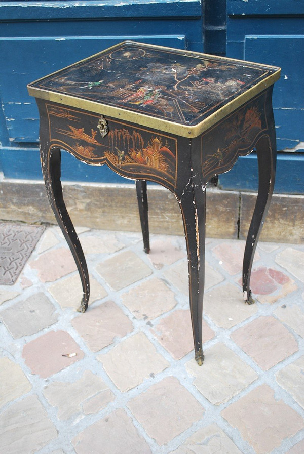 Petite Table époque Louis XV , Décor Aux Chinois  XVIIIe siècle