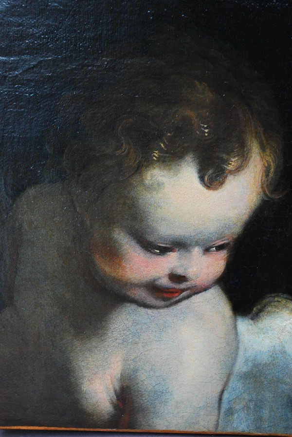 Putti, Huile Sur Toile Italie XVIIe siècle