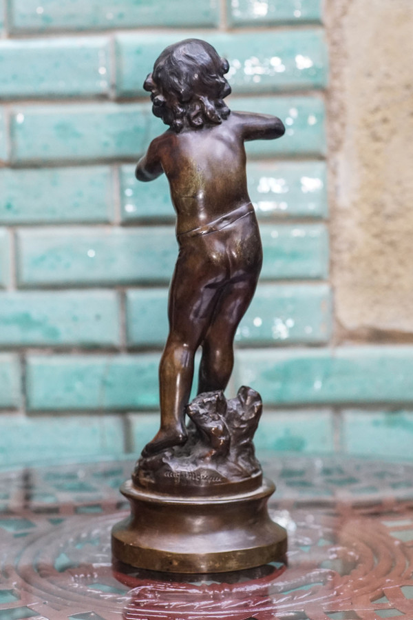 Auguste MOREAU, "MUTINERIE" & "TAQUINERIE". Paire de bronzes.