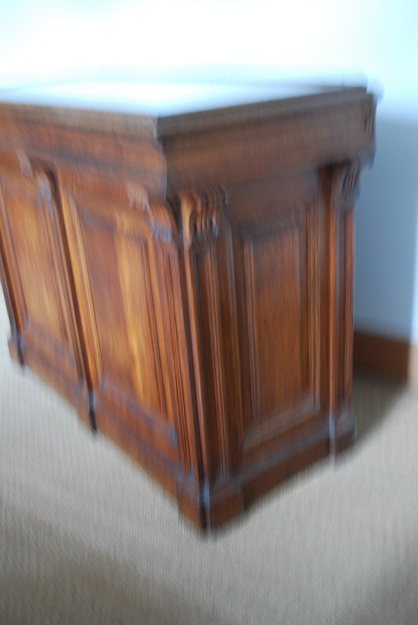 Oak Counter From The Late 19th Century