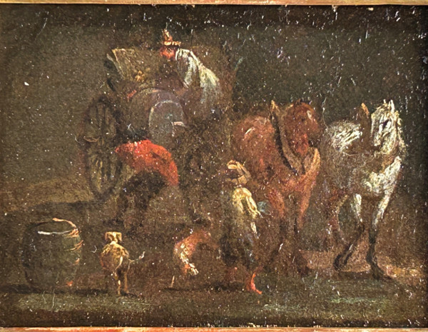 Small Oil On Canvas from the 17th century