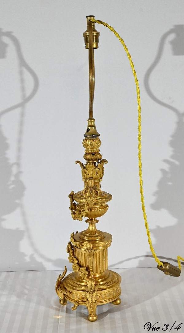 Gilded bronze lamp, Napoleon III period - mid-19th century