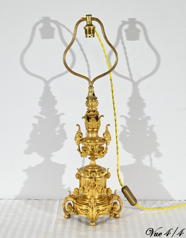 Gilded bronze lamp, Napoleon III period - mid-19th century