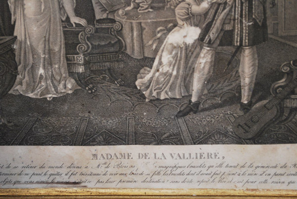 Mademoiselle De La Vallière, Suite Of 4 Engravings