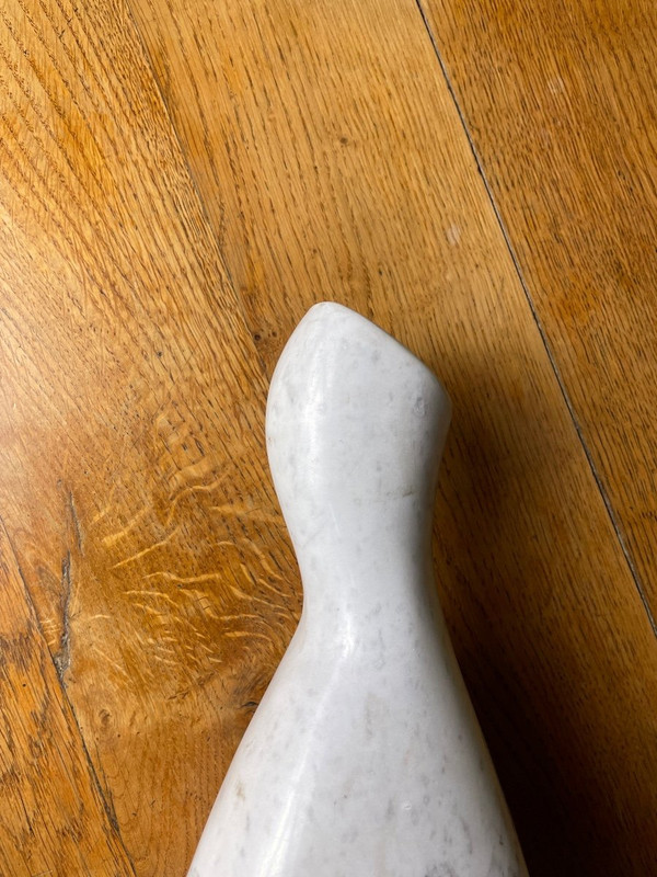 Banana" Marble Sculpture signed "Jouridan