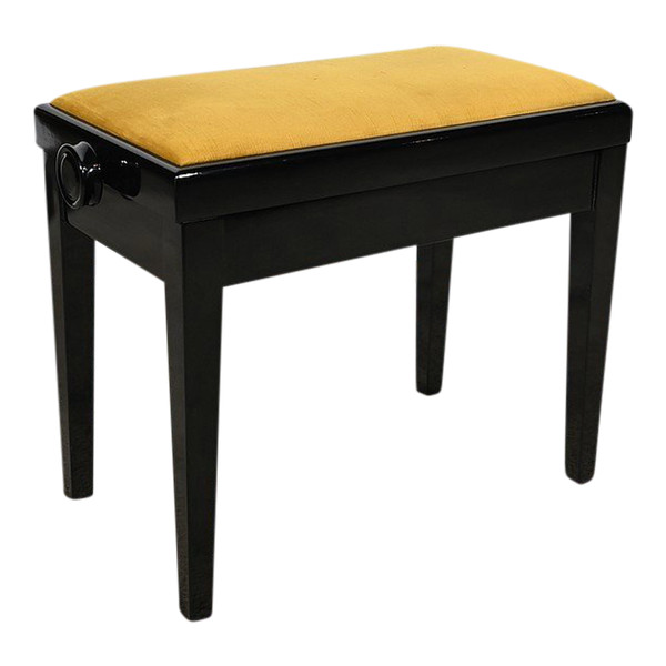 Banquette de Piano Réglable, en Bois laqué Noir – 1970