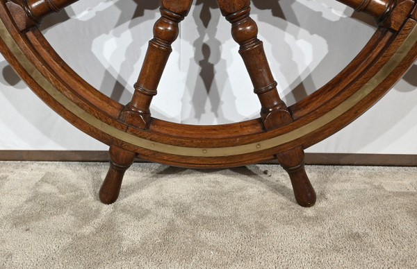 Teak Boat Steering Wheel - Late 19th century