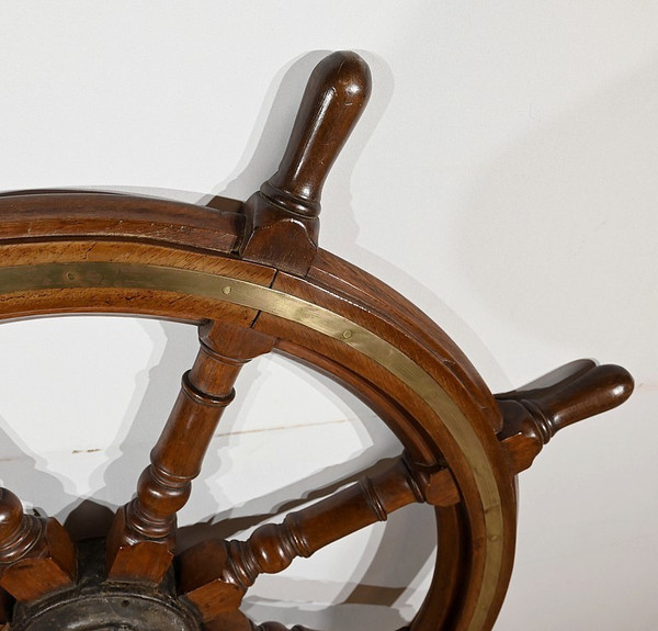 Teak Boat Steering Wheel - Late 19th century