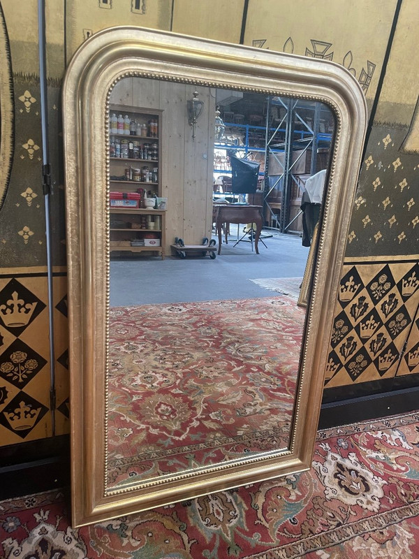 Restored Louis Philippe period gold leaf mirror