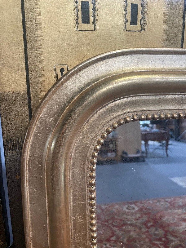 Restored Louis Philippe period gold leaf mirror