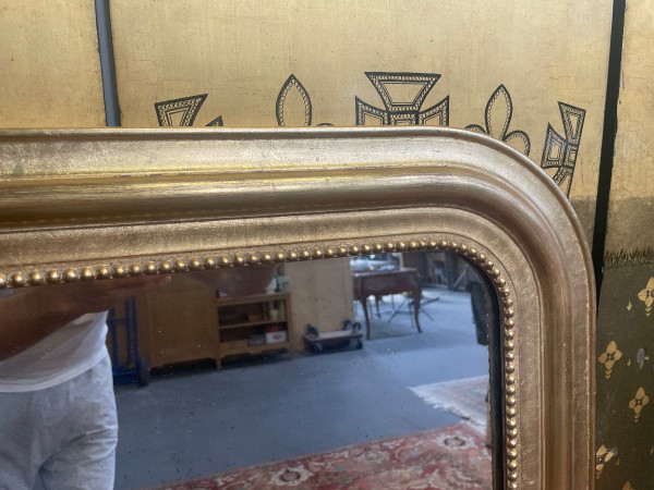 Restored Louis Philippe period gold leaf mirror