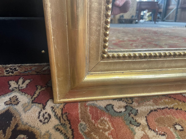 Restored Louis Philippe period gold leaf mirror