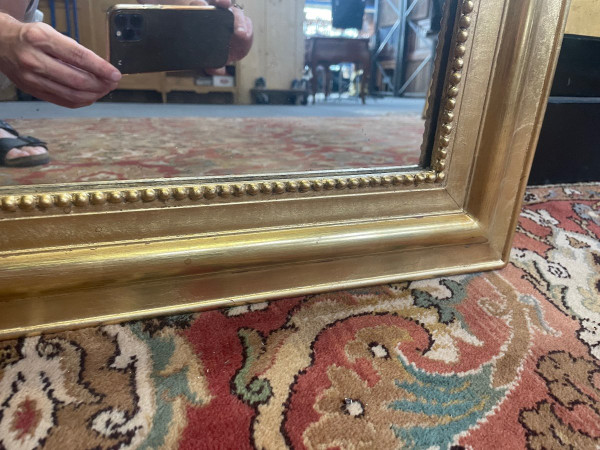 Restored Louis Philippe period gold leaf mirror