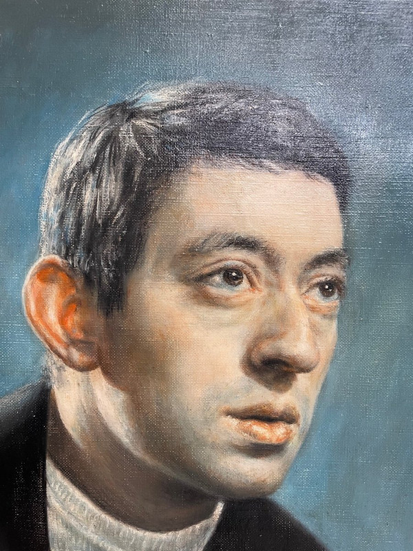 Ölportrait Von Serge Gainsbourg " r.desmont "