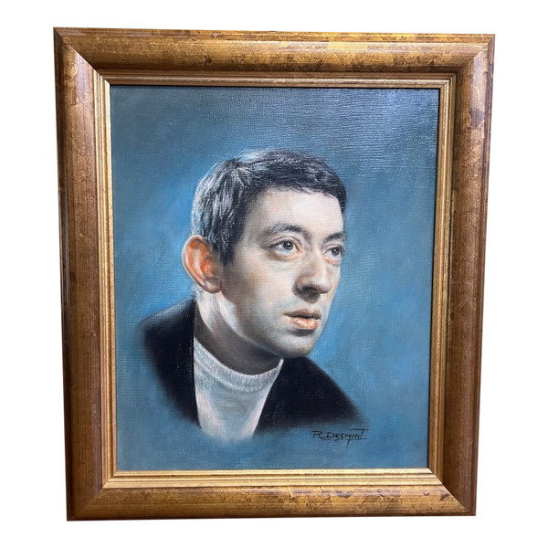 Ölportrait Von Serge Gainsbourg " r.desmont "