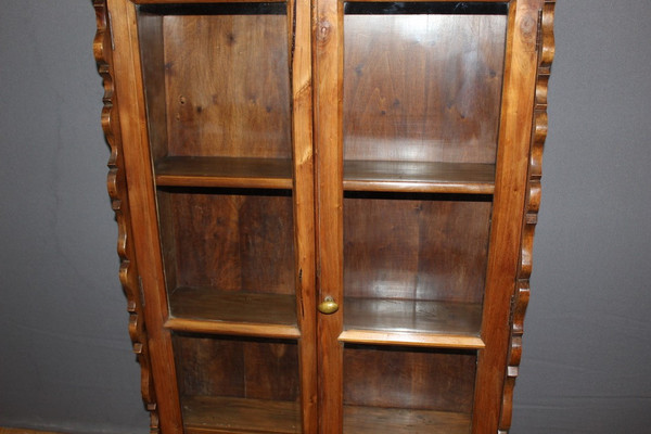 Walnut display cabinet XIX