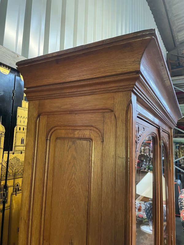 Libreria - Vitrine En Chêne Massif époque Art Nouveau