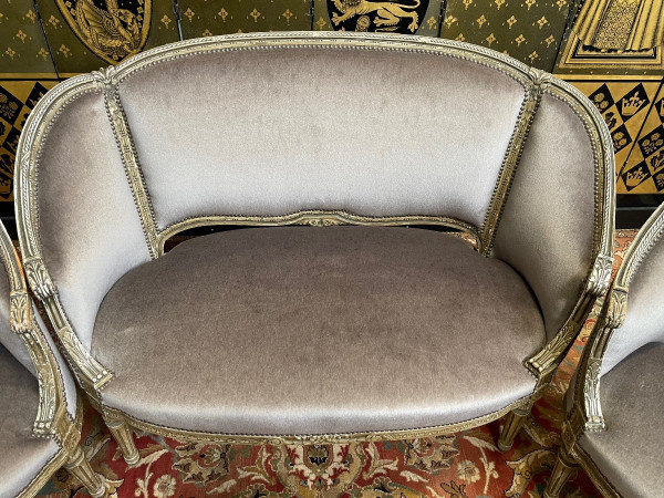 Living room Corbeille sofa - armchairs - bergères De Style Louis XVI