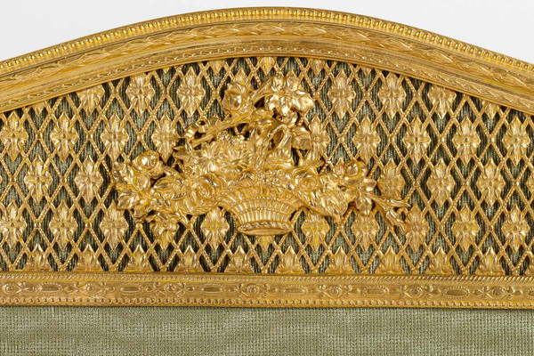 A late 19th century gilded bronze photo frame