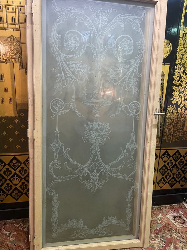 Set Of Acid Engraved Antique Windows