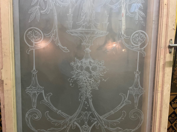 Set Of Acid Engraved Antique Windows