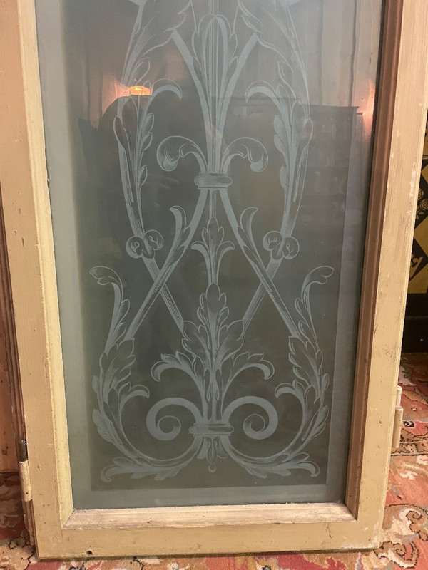 Set Of Acid Engraved Antique Windows