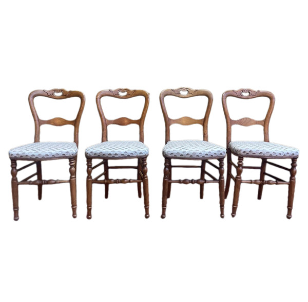 Suite Of 4 Louis Philippe upholstered chairs